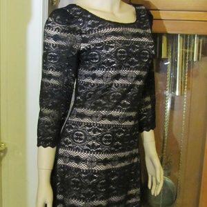 Xhilaration Black Lace Dress w/ Great Back S/P